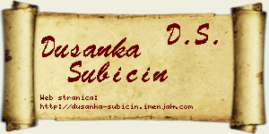 Dušanka Subičin vizit kartica